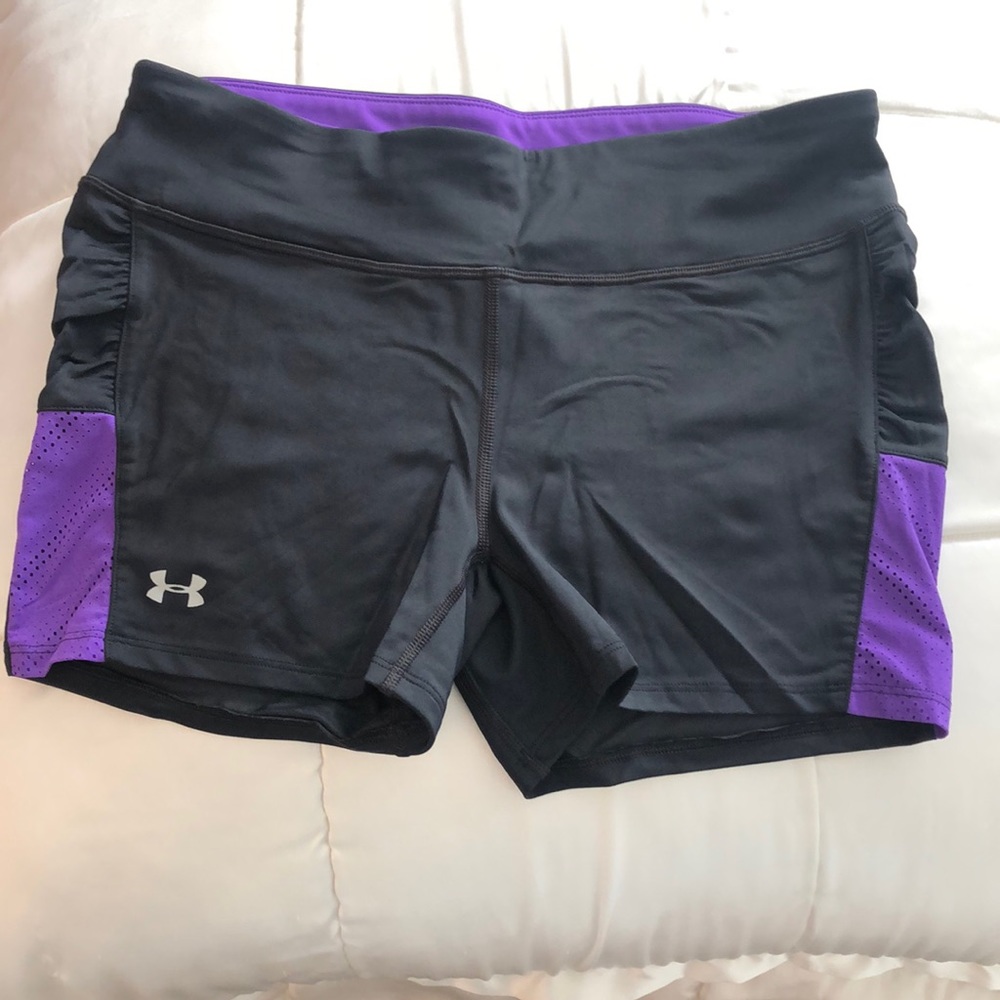 Black/Purple Under Armour shorts. Med.